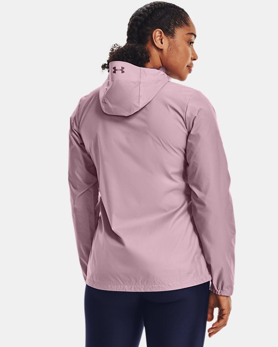 Women's UA Forefront Rain Jacket, Pink, pdpMainDesktop image number 1